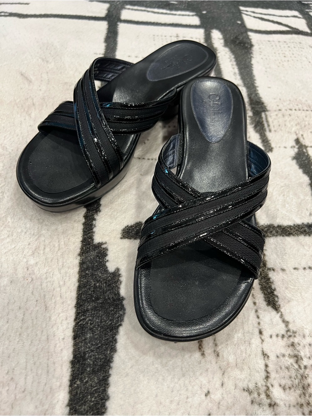 Black Crisscross Slide Sandals - Cole Haan - Nike Air